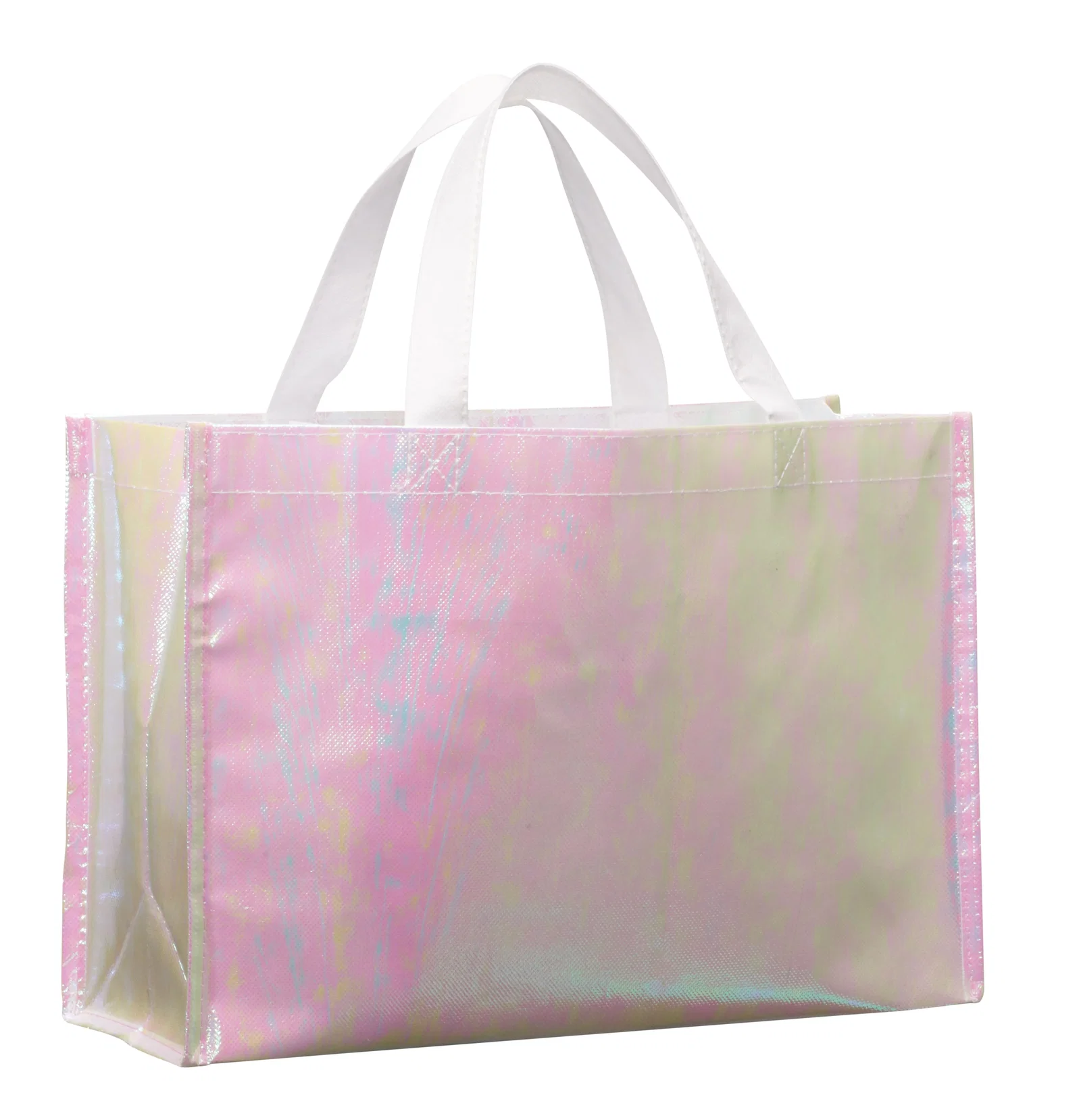 Personalized Iridescent Non-Woven Shopper Tote — view 8