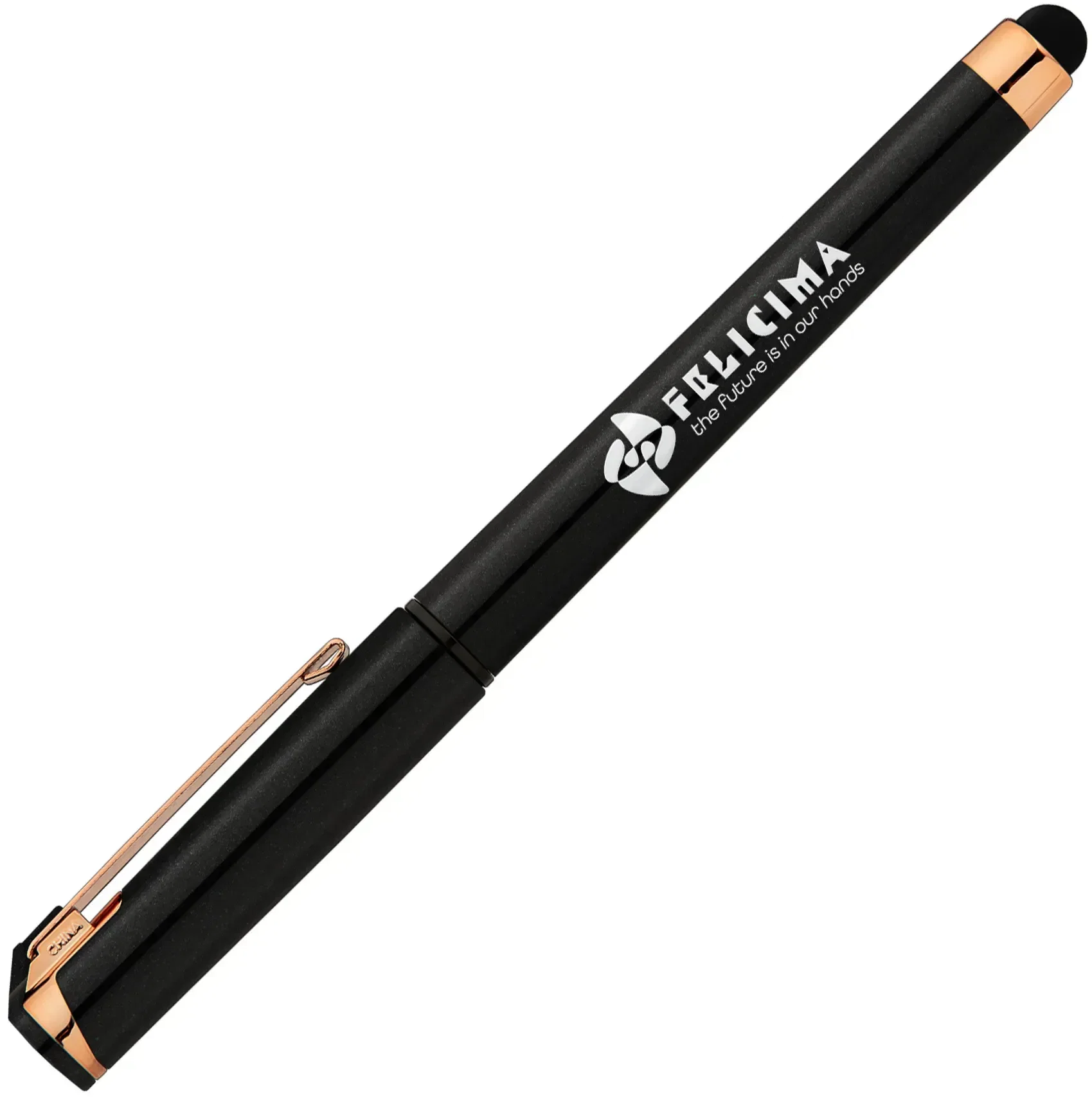 Islander Pearl Rose Gold Stylus Gel Pen (Black Ink) — view 2