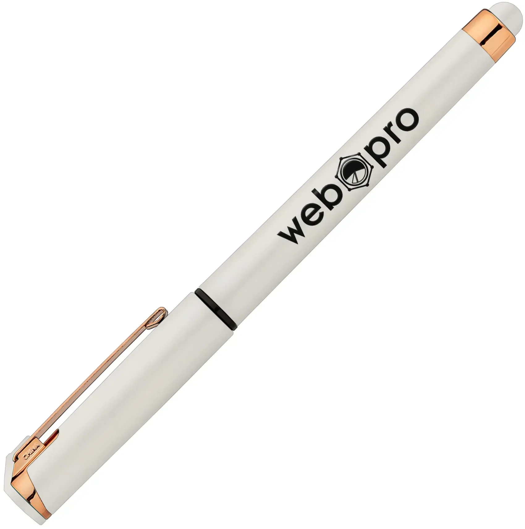 Islander Pearl Rose Gold Stylus Gel Pen (Black Ink) — view 4