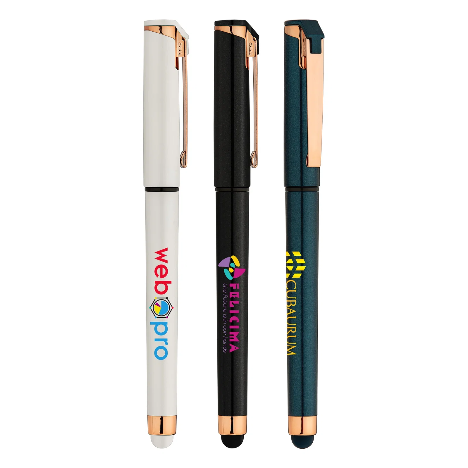 Islander Pearl Rose Gold Stylus Gel Pen (Black Ink) — view 5