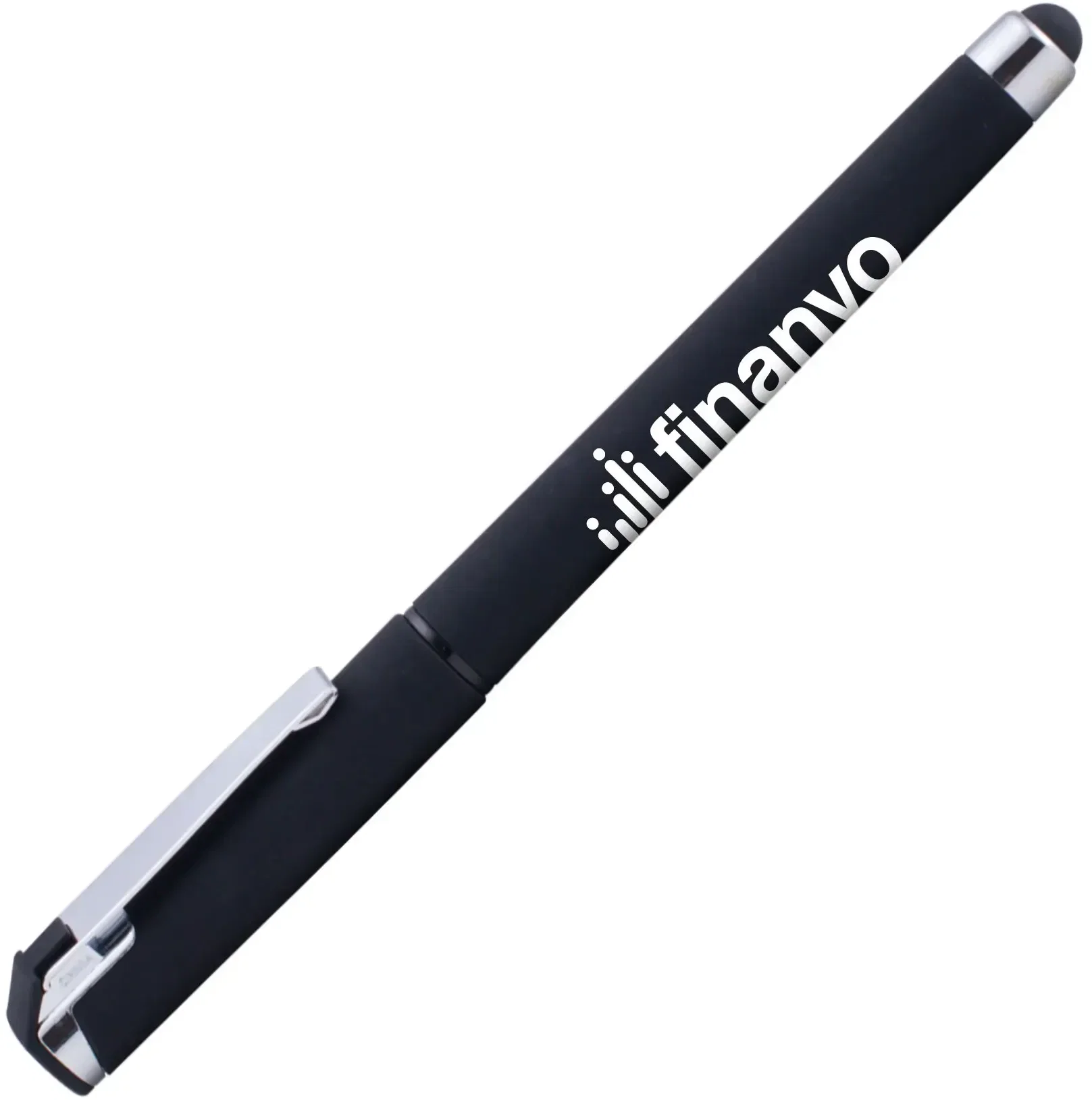 Islander Soft-Touch Rubber Gel Pen with Stylus — view 2