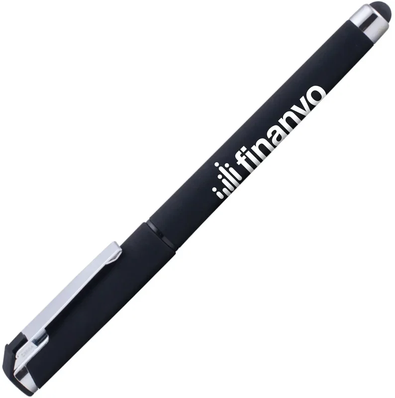 Islander Soft-Touch Rubber Gel Pen with Stylus — view 2