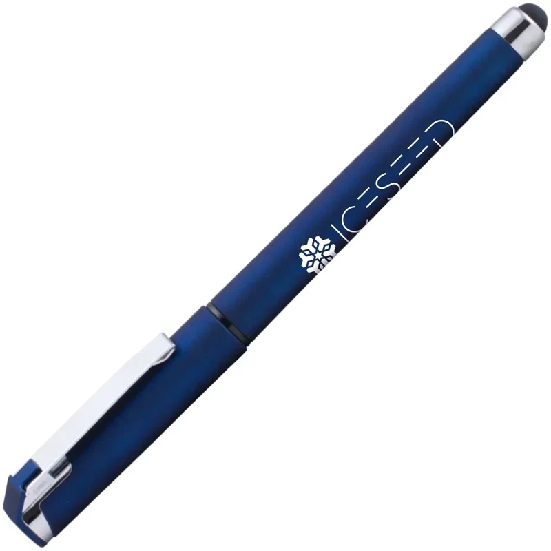 Islander Soft-Touch Rubber Gel Pen with Stylus — view 3