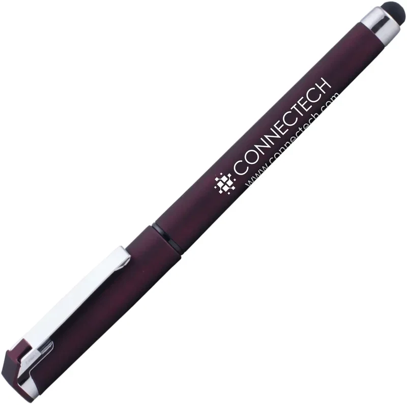 Islander Soft-Touch Rubber Gel Pen with Stylus — view 4