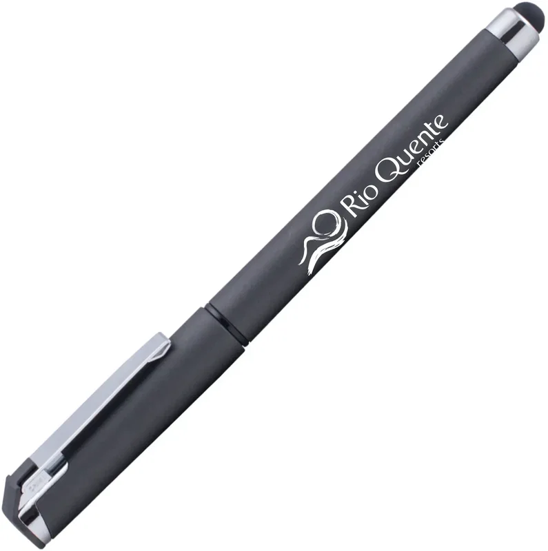 Islander Soft-Touch Rubber Gel Pen with Stylus — view 5