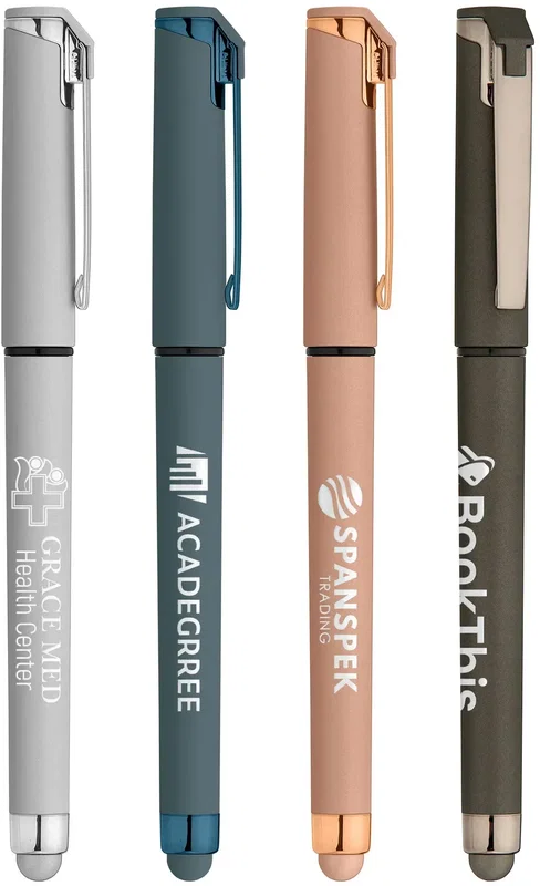 Islander Softy Monochrome Metallic Stylus Gel Pen — view 1