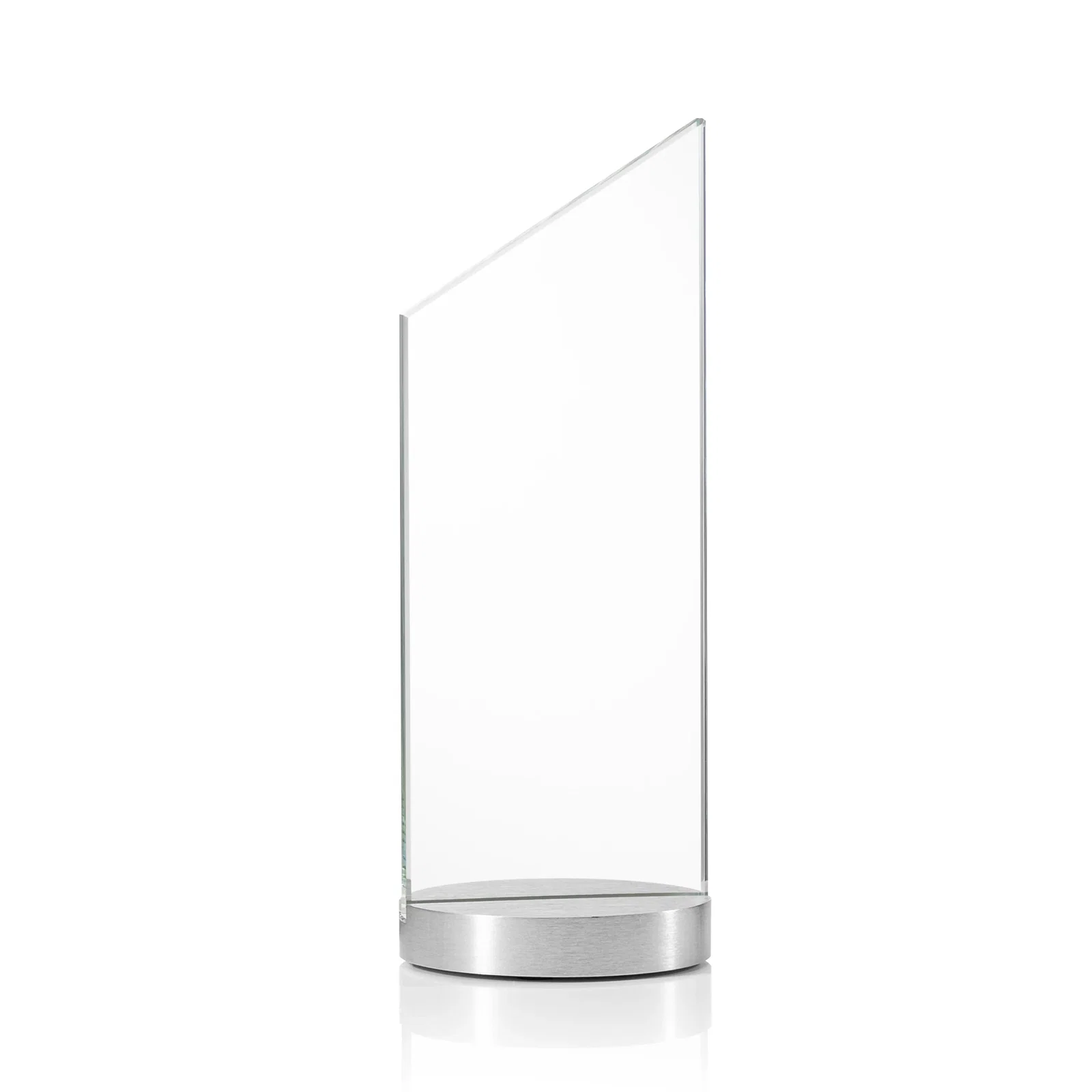 Personalized Starfire Crystal Award with a Right-Facing Peak, metal awards for employee recognition