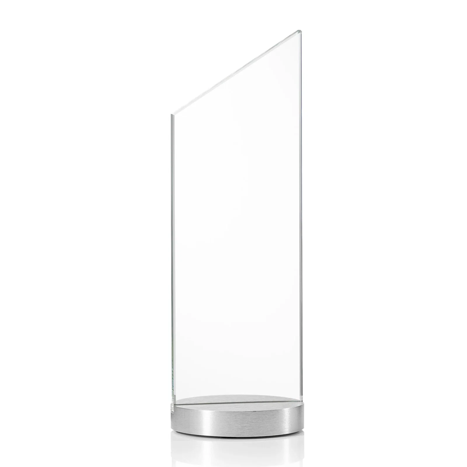 Personalized Starfire Crystal Award with a Right-Facing Peak, metal awards for corporate award ceremonies