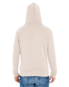 J America Adult Triblend Full-Zip Fleece Hooded Sweatshirt