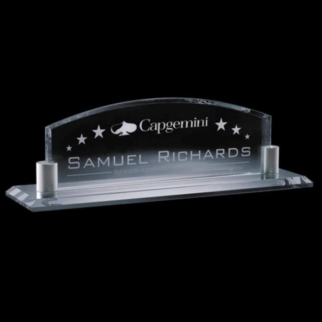 Custom Jade and Aluminum Nameplate — view 2