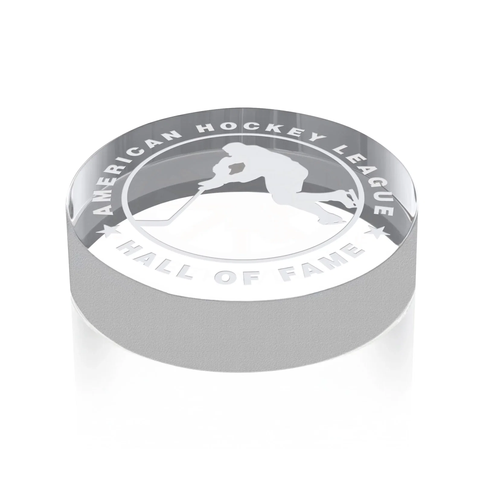 Custom Clear Hockey Puck Award for Teams — view 3