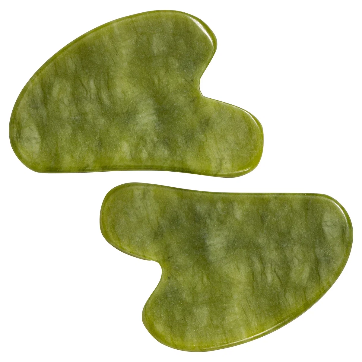 Close-up of the Jade Massage Stone's polished surface texture