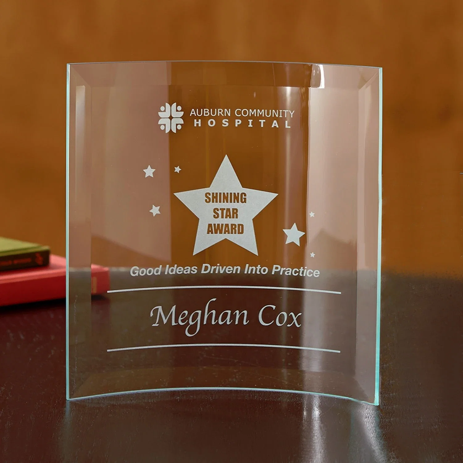 Jade Square Crescent - Large Award — Clear — view 2
