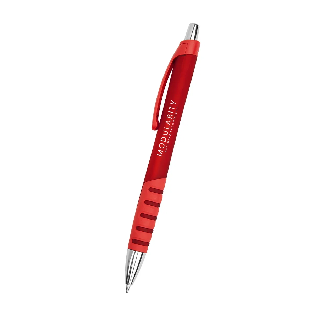 Red pen photographed from the side