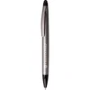 Plastic Twist Stylus Ballpoint Pen with Shimmering Metallic Finish in Pewter (PMS 404)