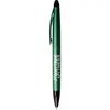 Plastic Twist Stylus Ballpoint Pen with Shimmering Metallic Finish in Forest Green (PMS 357)