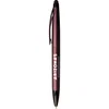 Plastic Twist Stylus Ballpoint Pen with Shimmering Metallic Finish in Burgundy (PMS 1815)