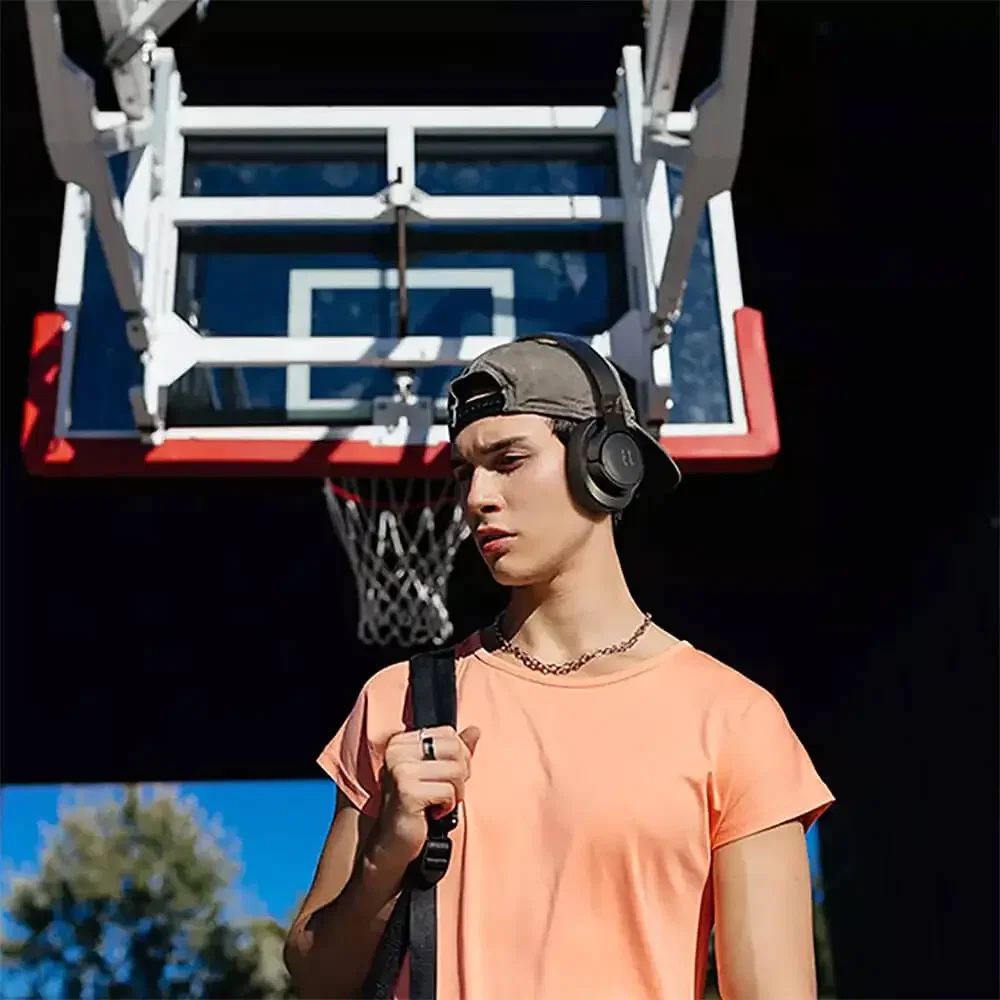 JBL Tune 720BT Wireless Over-Ear Headphones being worn