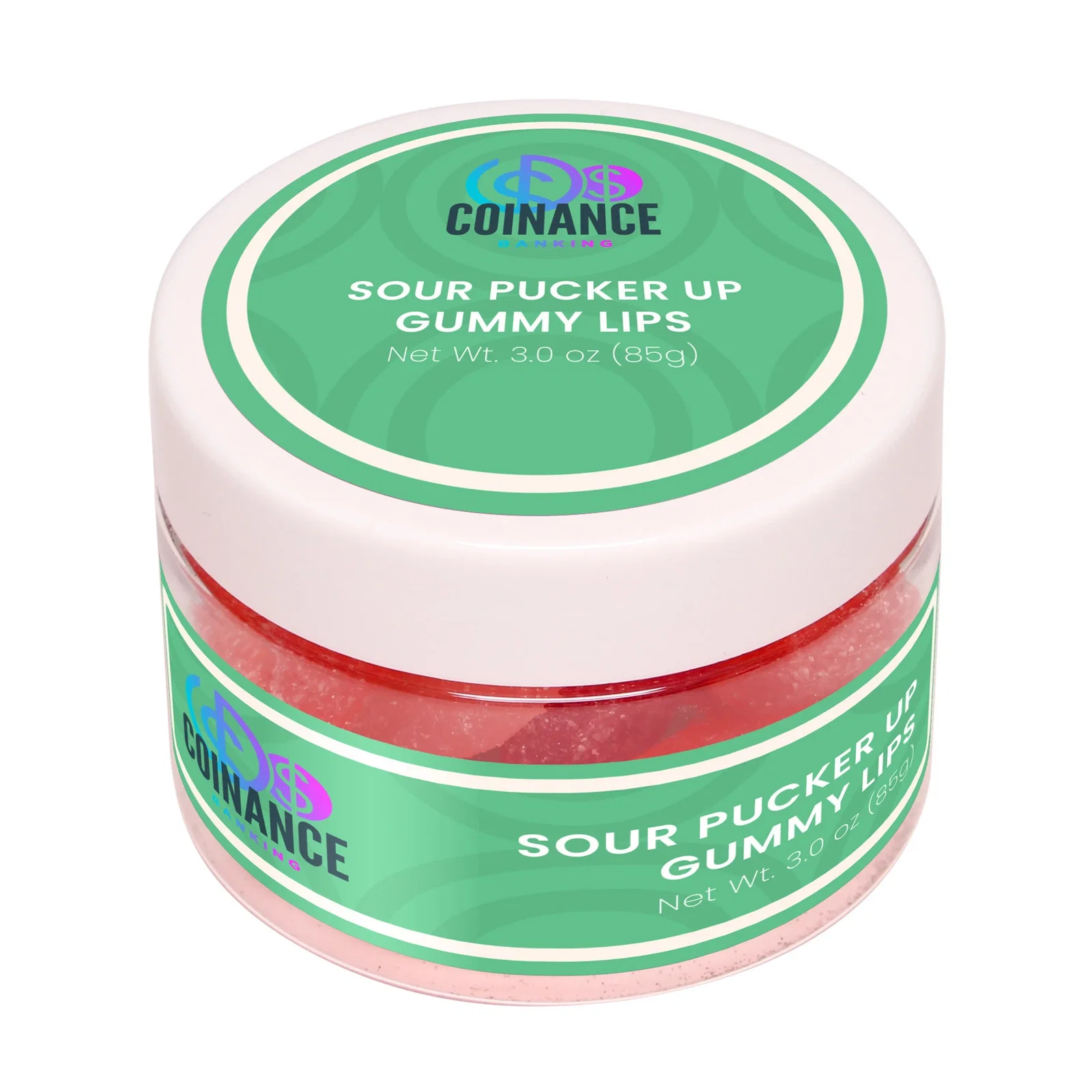 Sour Pucker Up Gummy Lips in a Jar — view 2