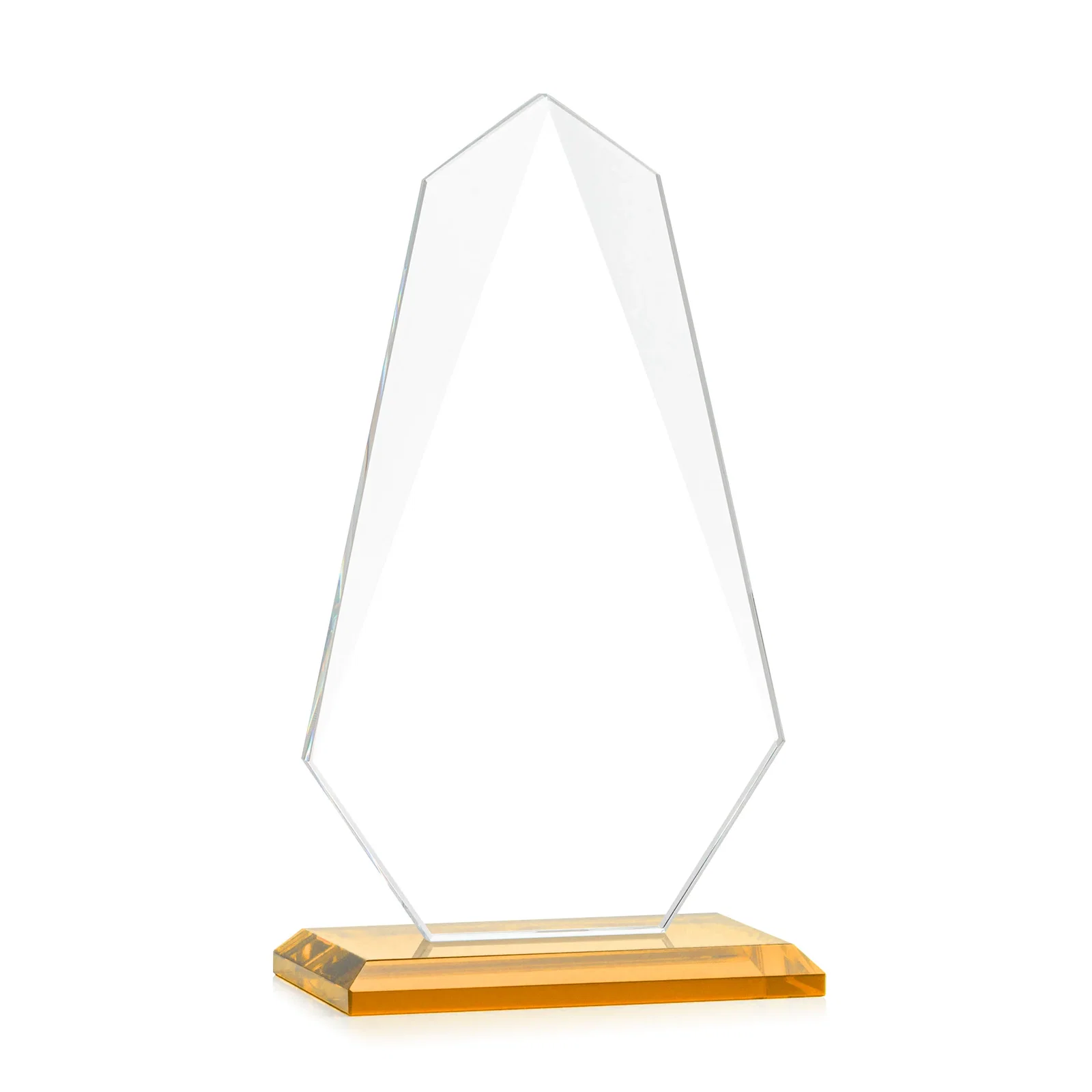 Personalized Jade Glass Award, Bevel Widens at Top, Tapers to the Base, with your logo for safety achievement programs