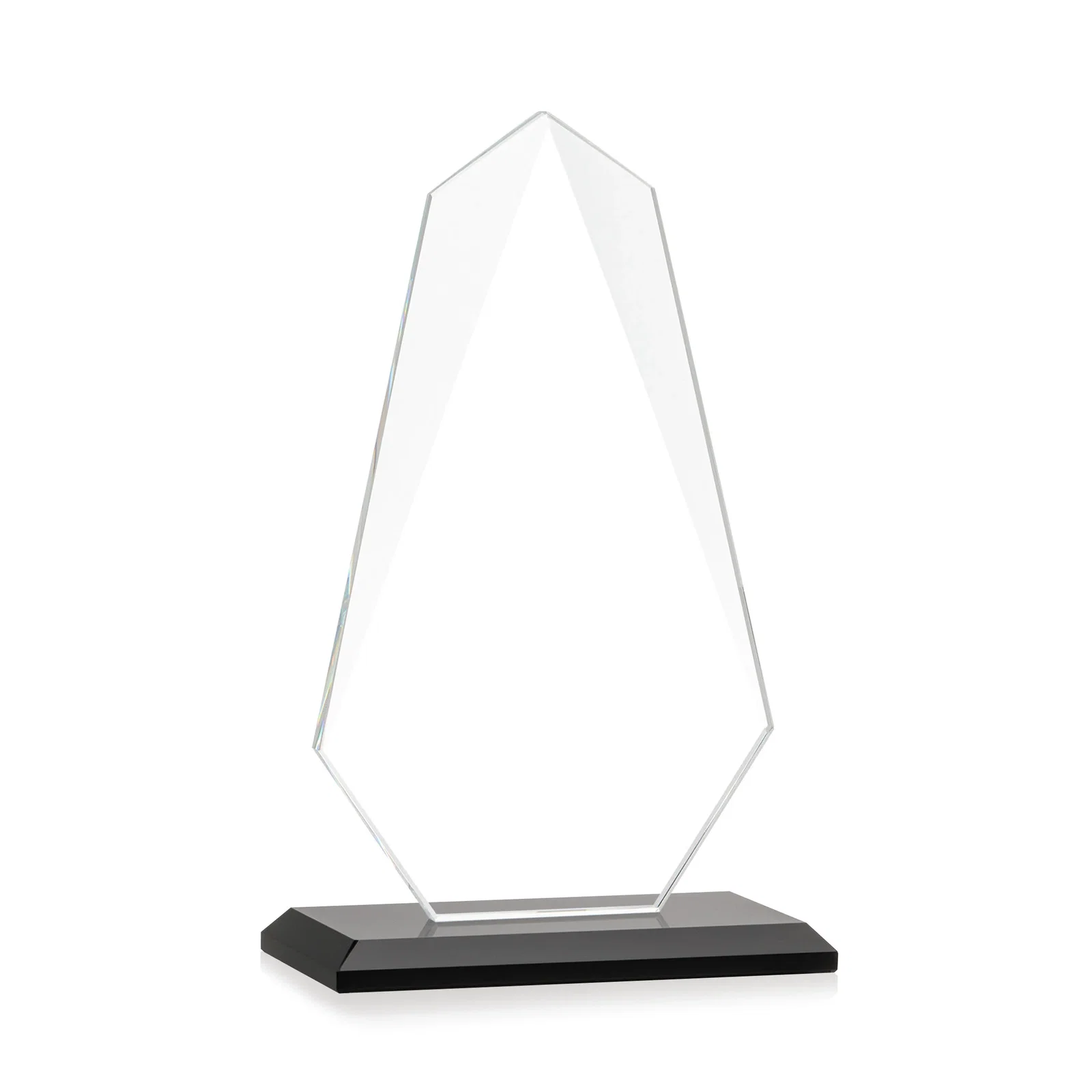 Promotional Jade Glass Award, Bevel Widens at Top, Tapers to the Base, with your logo for sales achievement awards