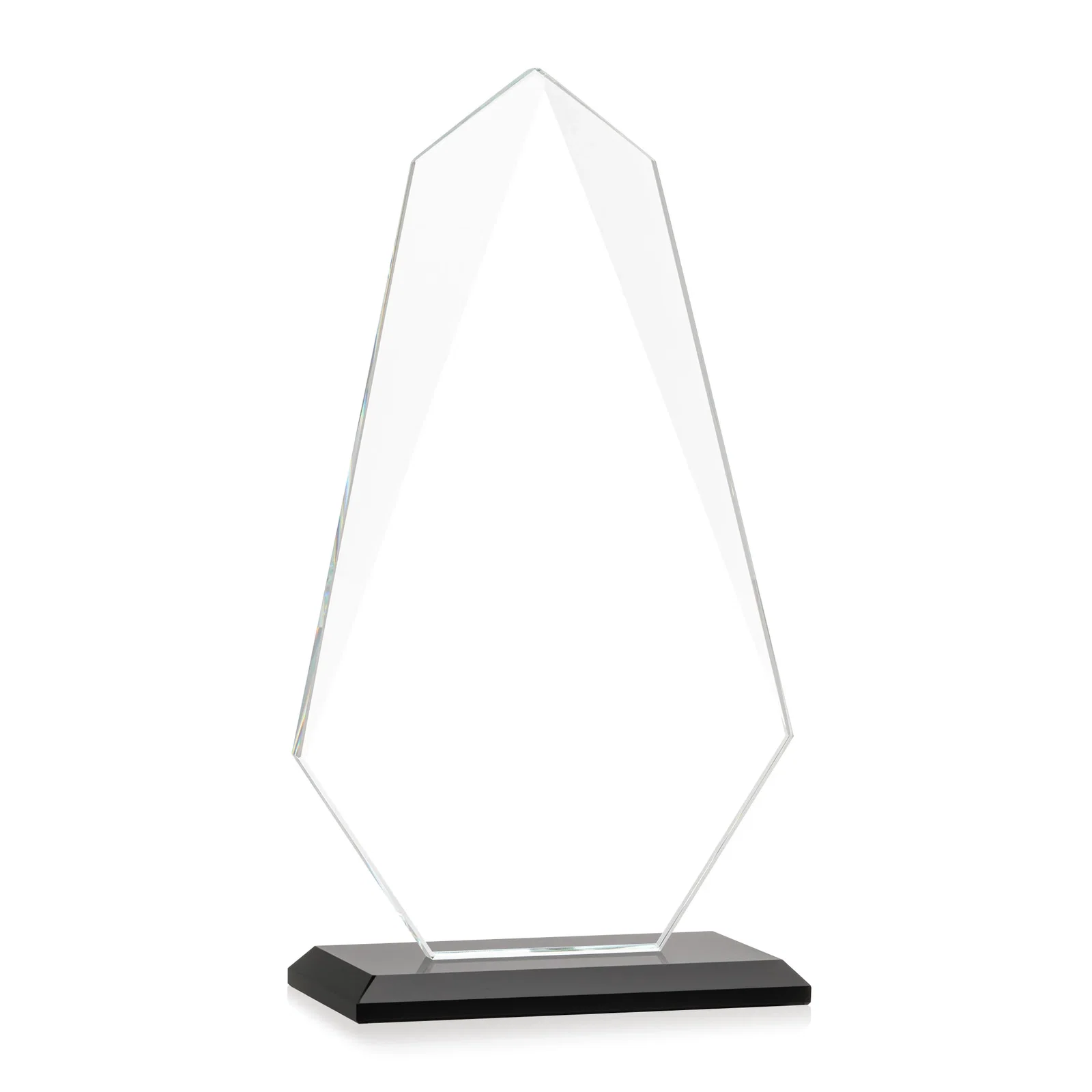 Promotional Jade Glass Award, Bevel Widens at Top, Tapers to the Base, with your logo for team milestone celebrations