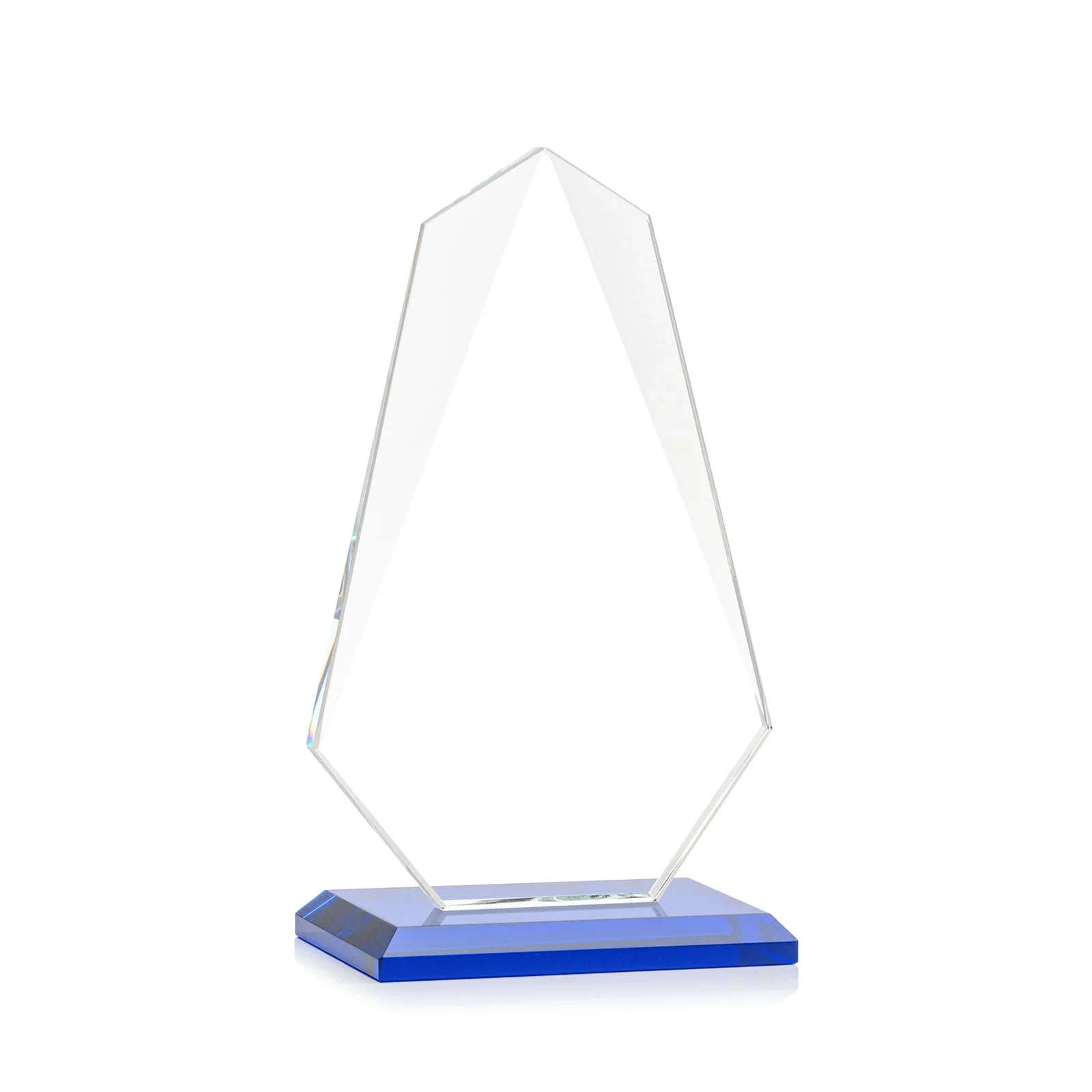 Promotional Jade Glass Award, Bevel Widens at Top, Tapers to the Base, with your logo for donor appreciation
