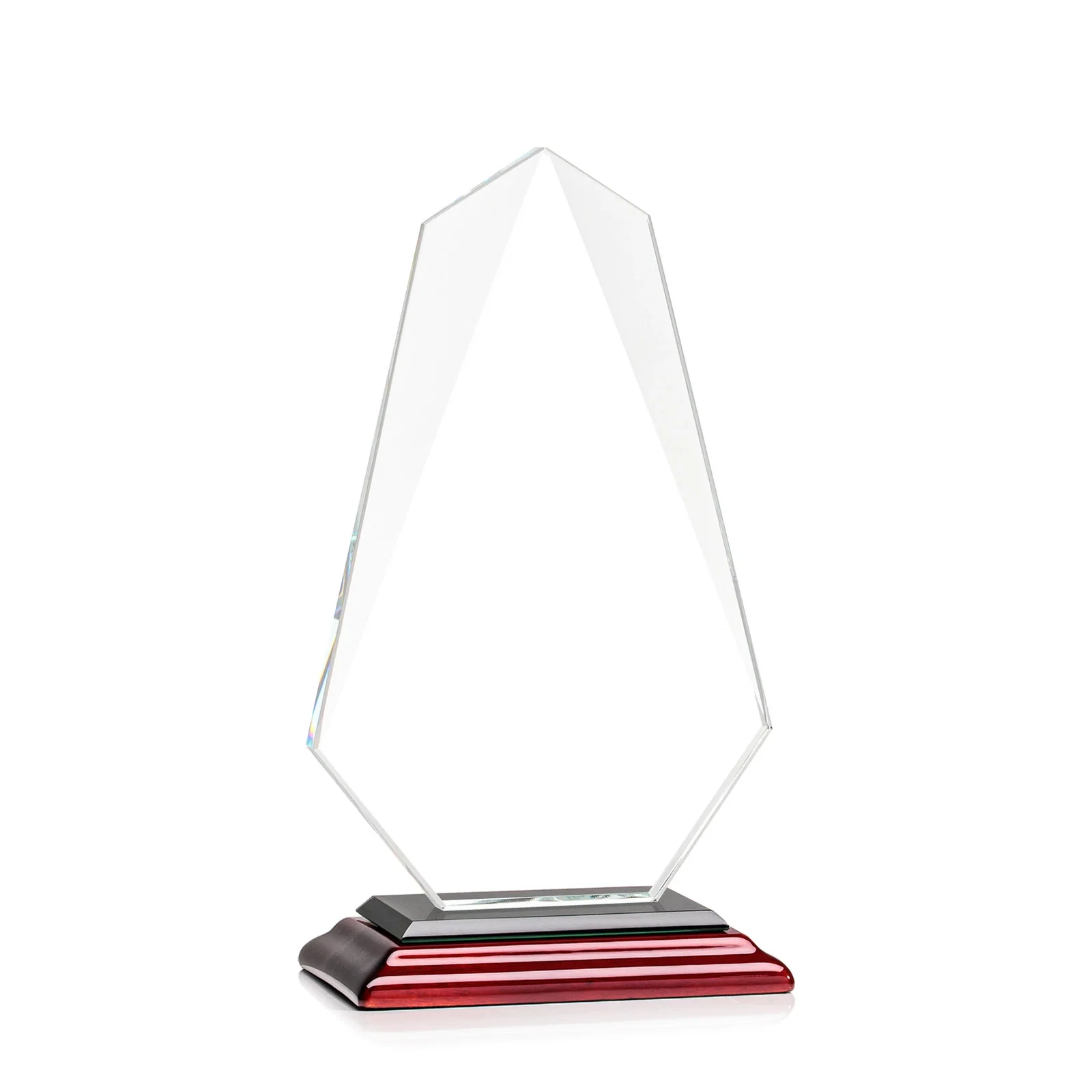 Promotional Jade Glass Award, Bevel Widens at Top, Tapers to the Base, with your logo for dealer and partner awards