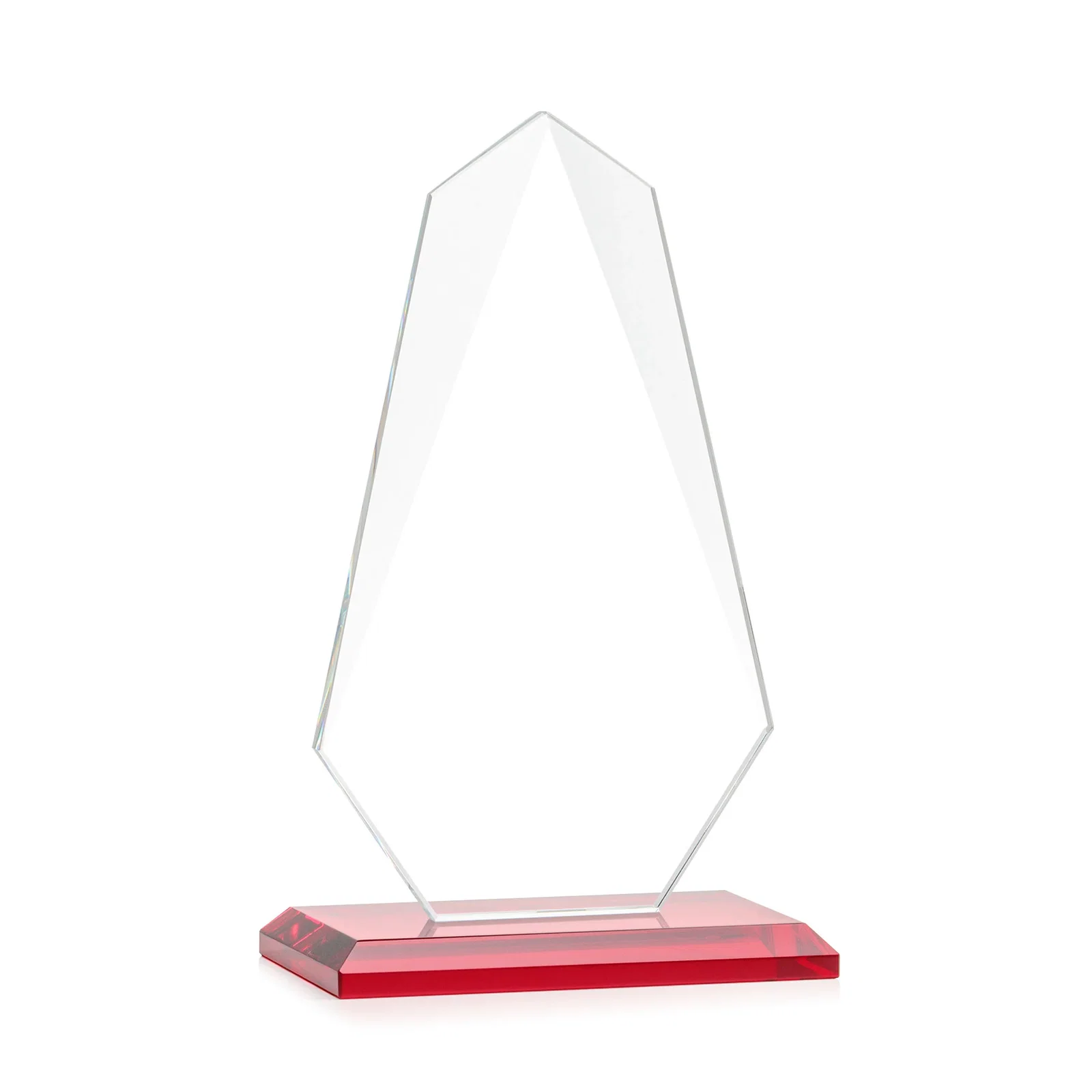 Branded Jade Glass Award, Bevel Widens at Top, Tapers to the Base, with your logo for sales achievement awards
