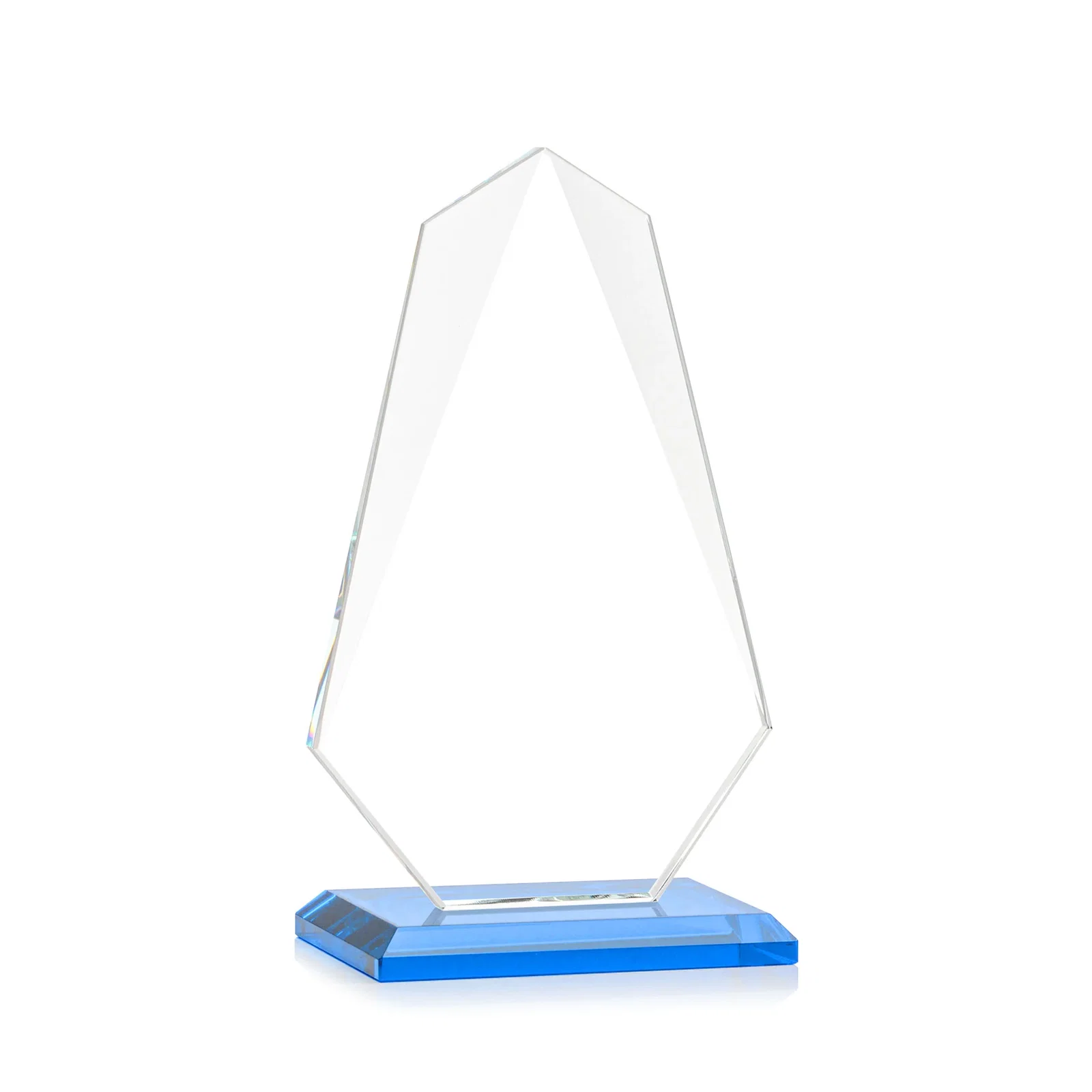 Branded Jade Glass Award, Bevel Widens at Top, Tapers to the Base, with your logo for donor appreciation