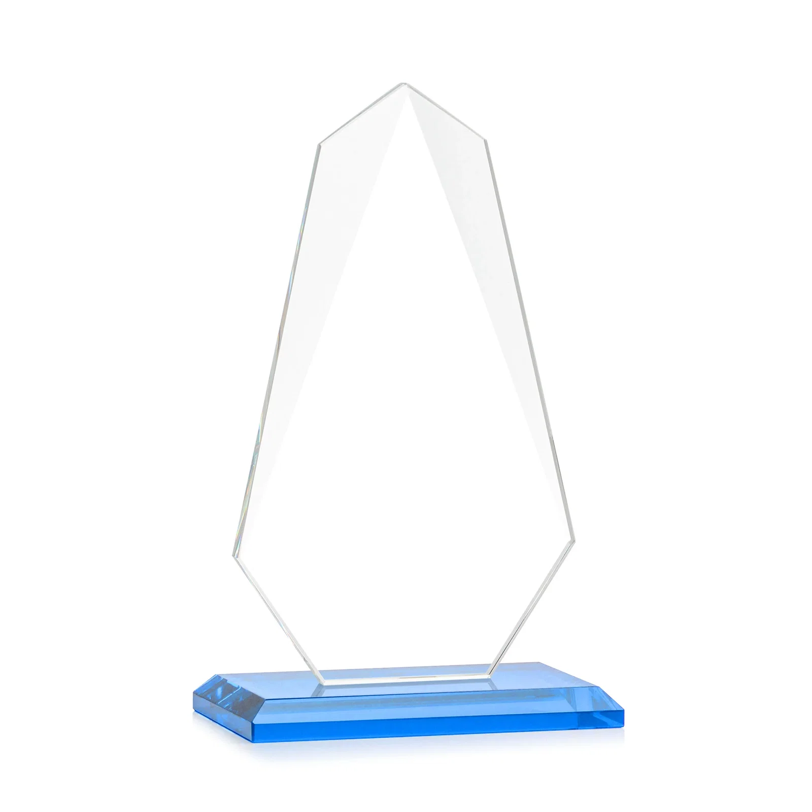 Branded Jade Glass Award, Bevel Widens at Top, Tapers to the Base, with your logo for graduation ceremonies