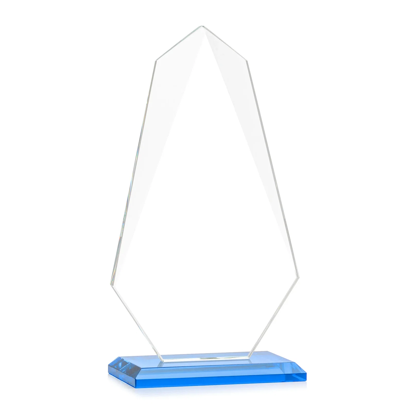 Branded Jade Glass Award, Bevel Widens at Top, Tapers to the Base, with your logo for volunteer appreciation