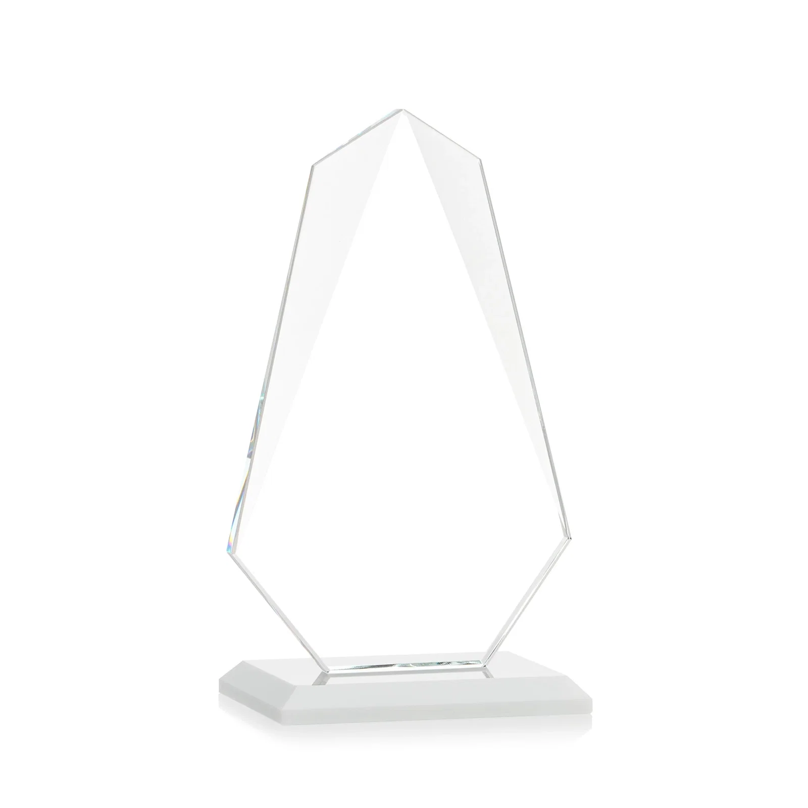 Branded Jade Glass Award, Bevel Widens at Top, Tapers to the Base, with your logo for dealer and partner awards