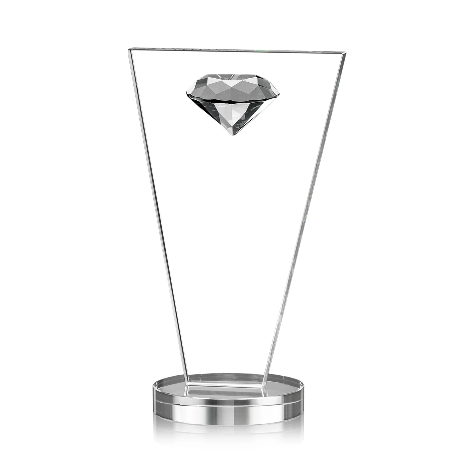 Personalized Optical Crystal Diamond Award with Layered Faceted Gemstone for safety achievement programs