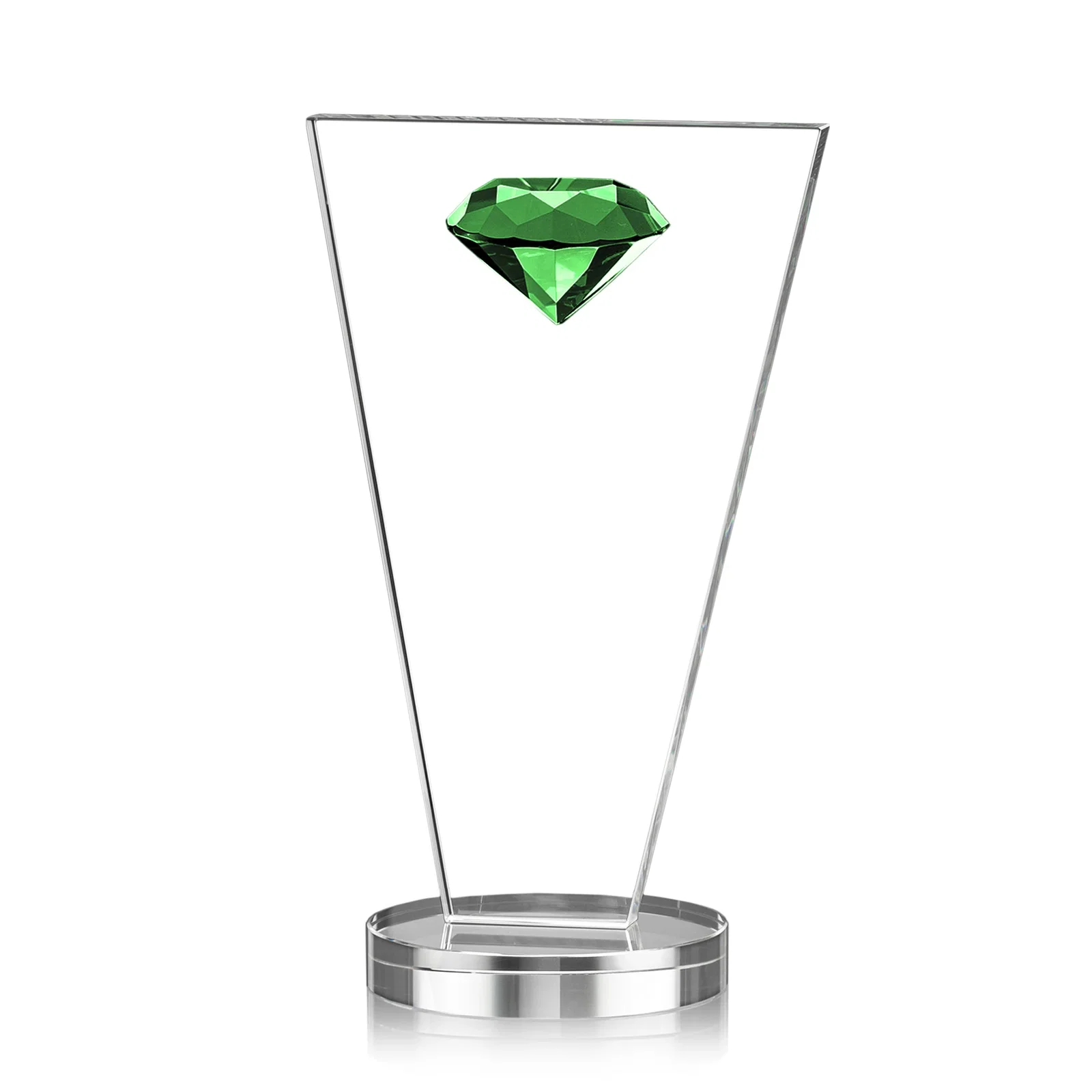 Promotional Optical Crystal Diamond Award with Layered Faceted Gemstone for service anniversary gifts