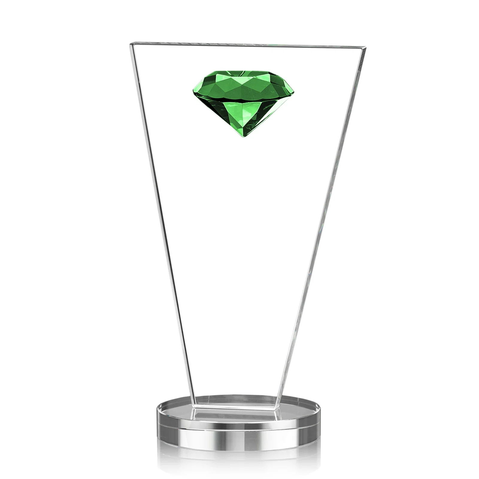 Promotional Optical Crystal Diamond Award with Layered Faceted Gemstone for sales achievement awards