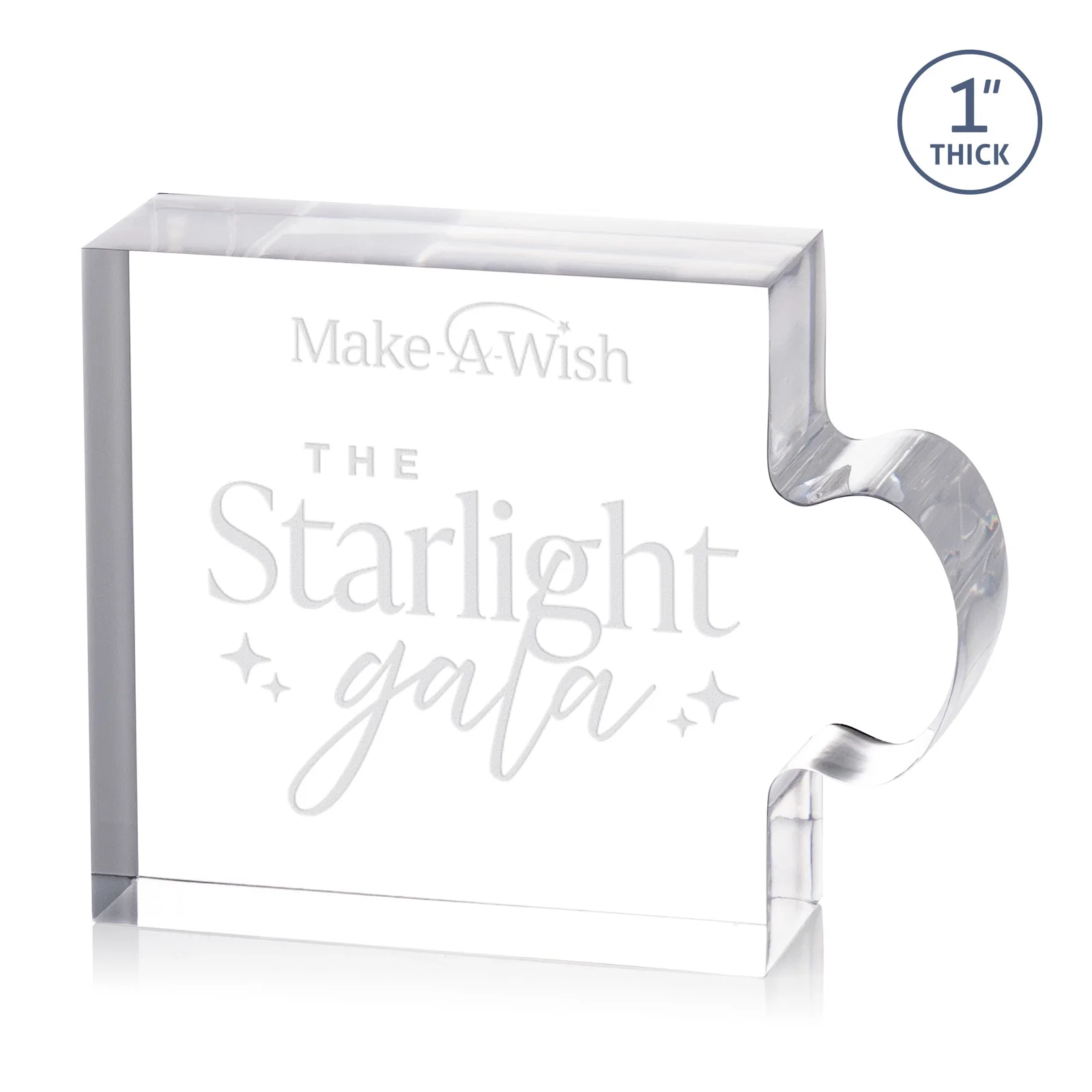 Custom Acrylic Puzzle-Piece Award With 4.5 x 3.5-Inch Sections, desk awards for corporate award ceremonies