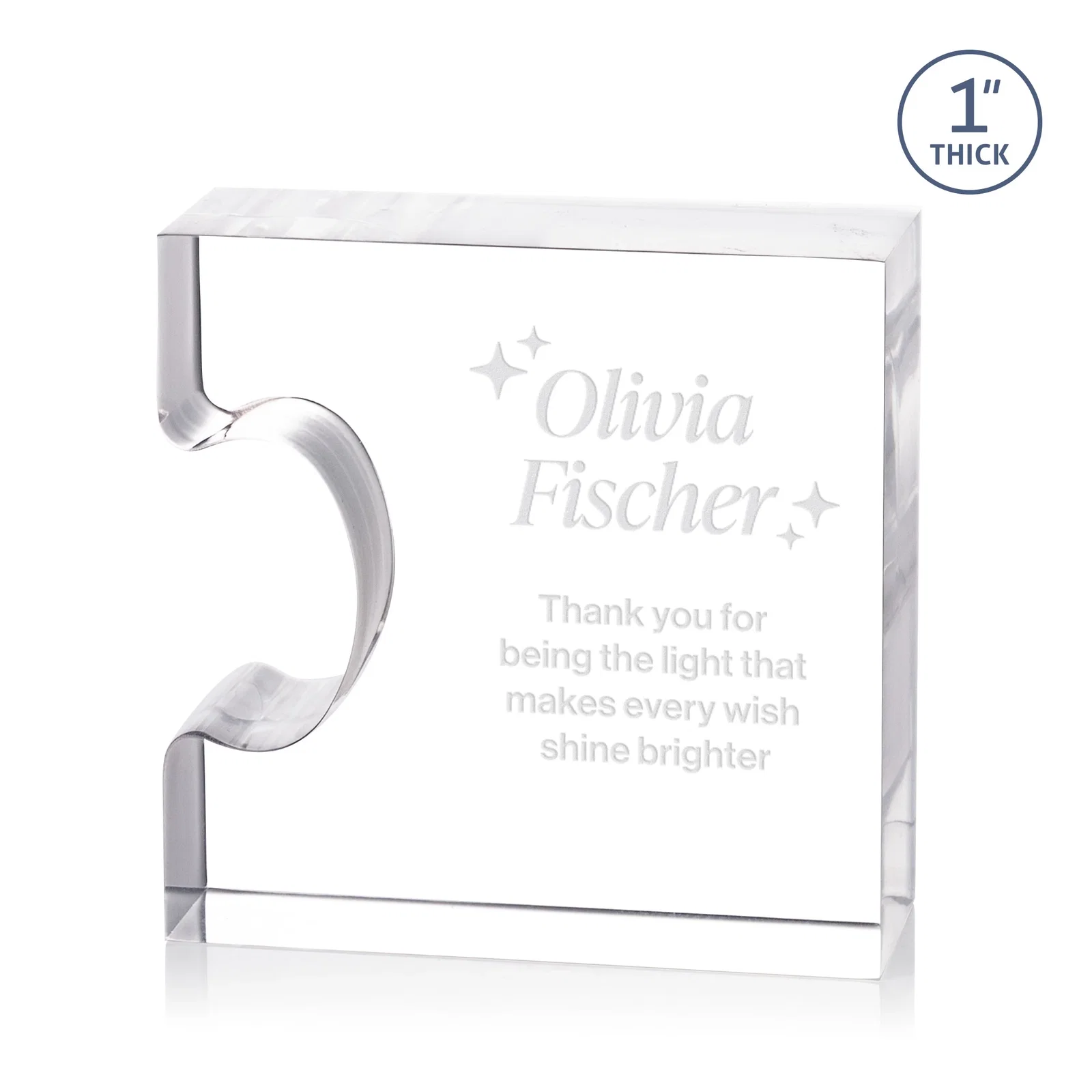 Custom Acrylic Puzzle-Piece Award With 4.5 x 3.5-Inch Sections, desk awards for sales achievement awards