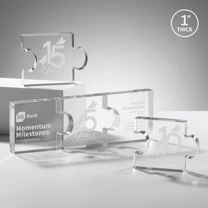 Acrylic Interlocking Puzzle-Piece Award - Jigsaw Compact