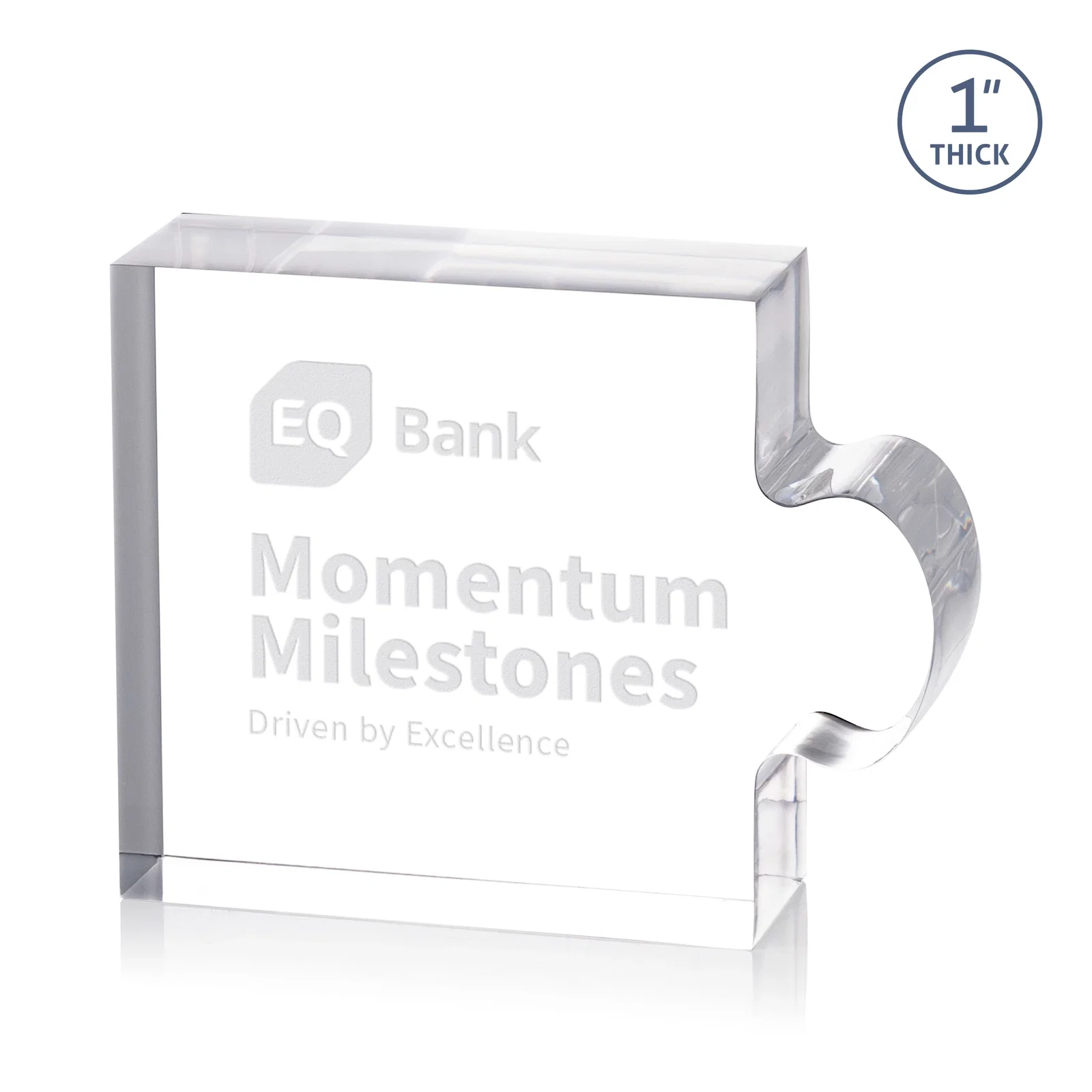 Custom Acrylic Interlocking Puzzle-Piece Award - Jigsaw Compact, desk awards for corporate award ceremonies
