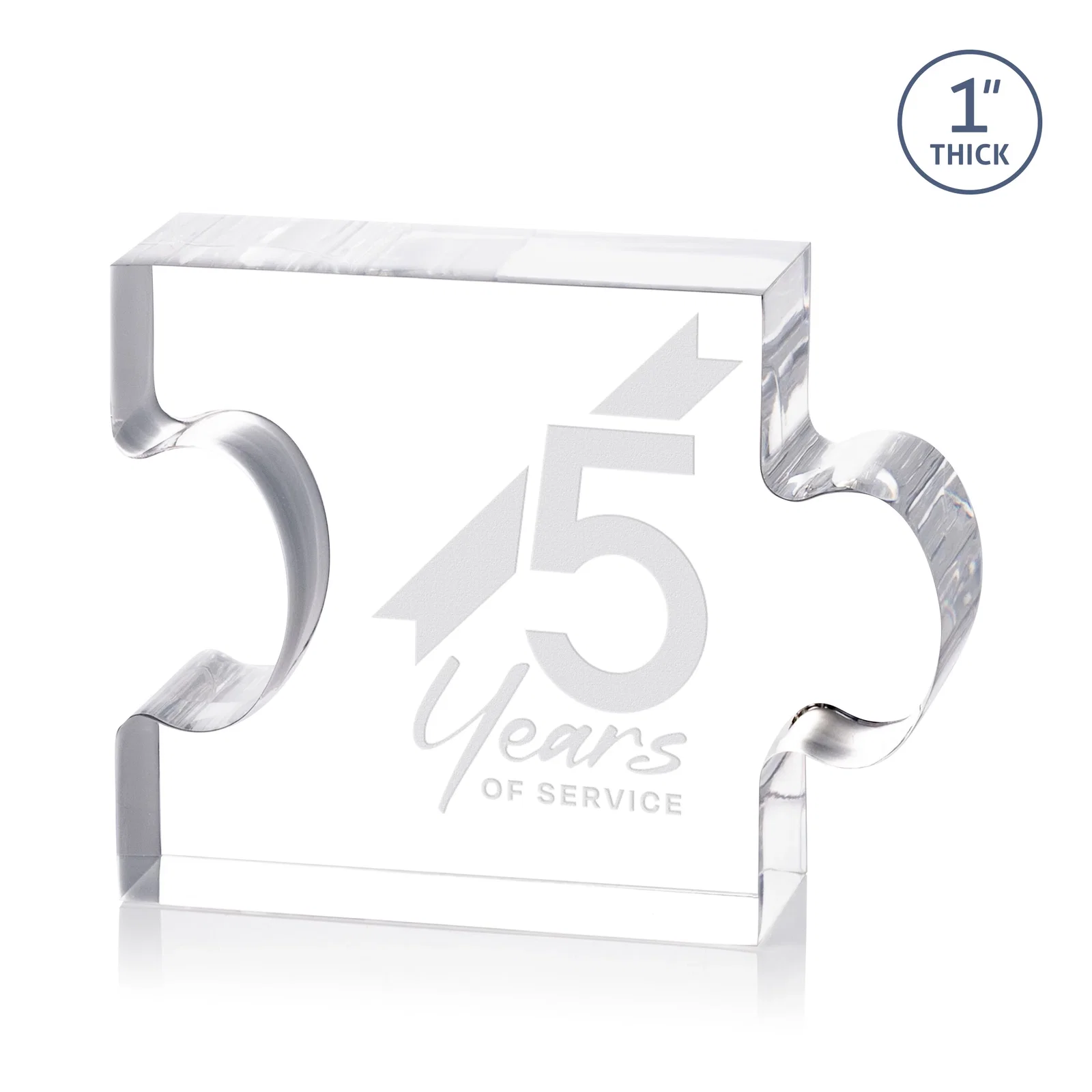 Custom Acrylic Interlocking Puzzle-Piece Award - Jigsaw Compact, desk awards for service anniversary gifts