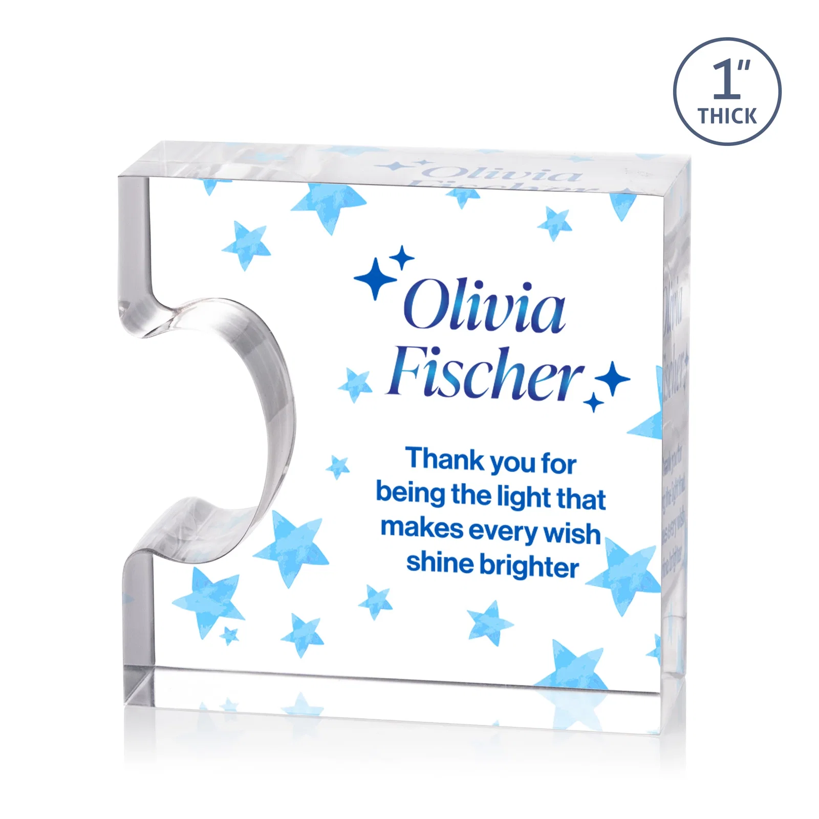 Custom Acrylic Interlocking Puzzle-Piece Award - Jigsaw Large, desk awards for sales achievement awards