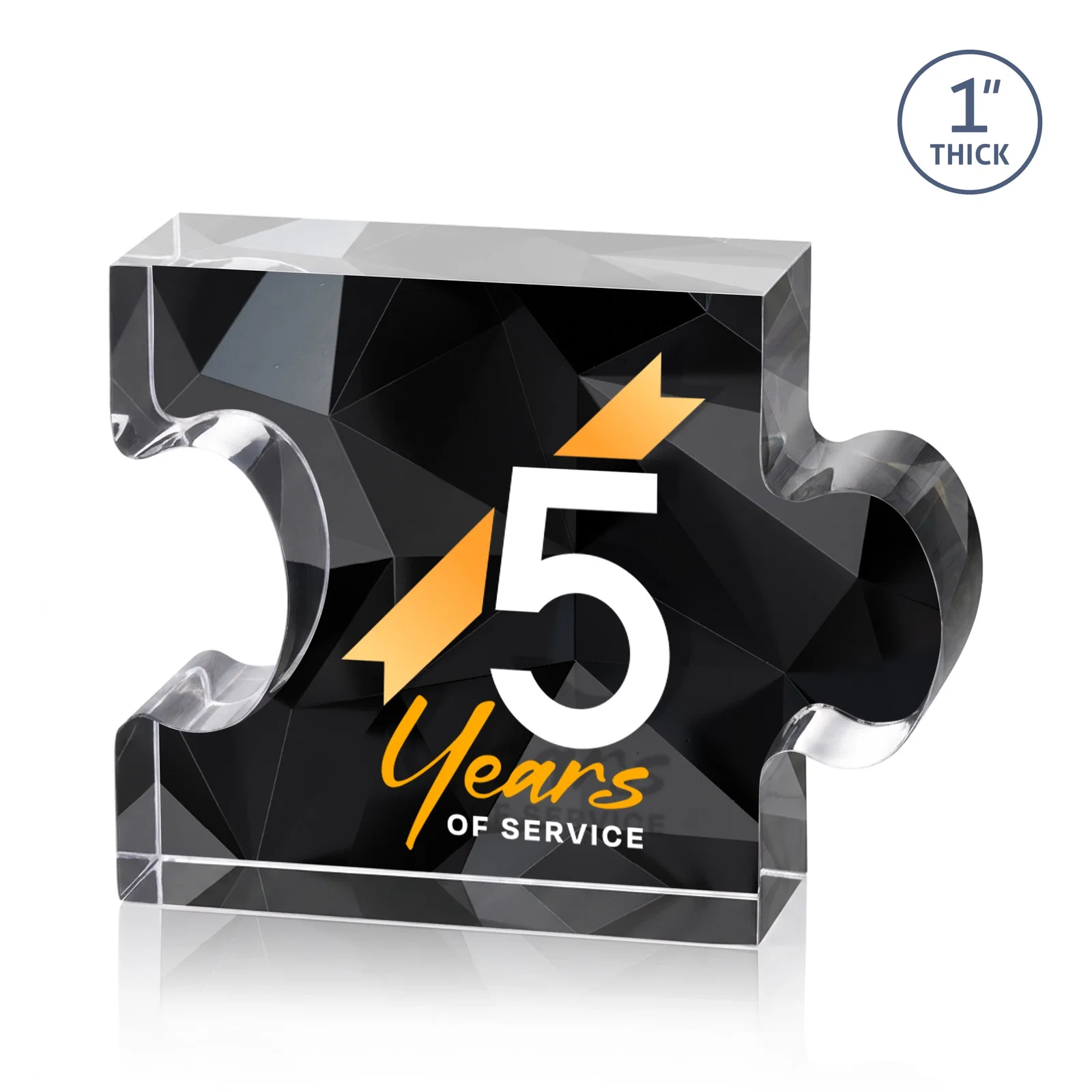 Custom Acrylic Puzzle-Piece Award With 3.75 x 3-Inch Sections, desk awards for safety achievement programs