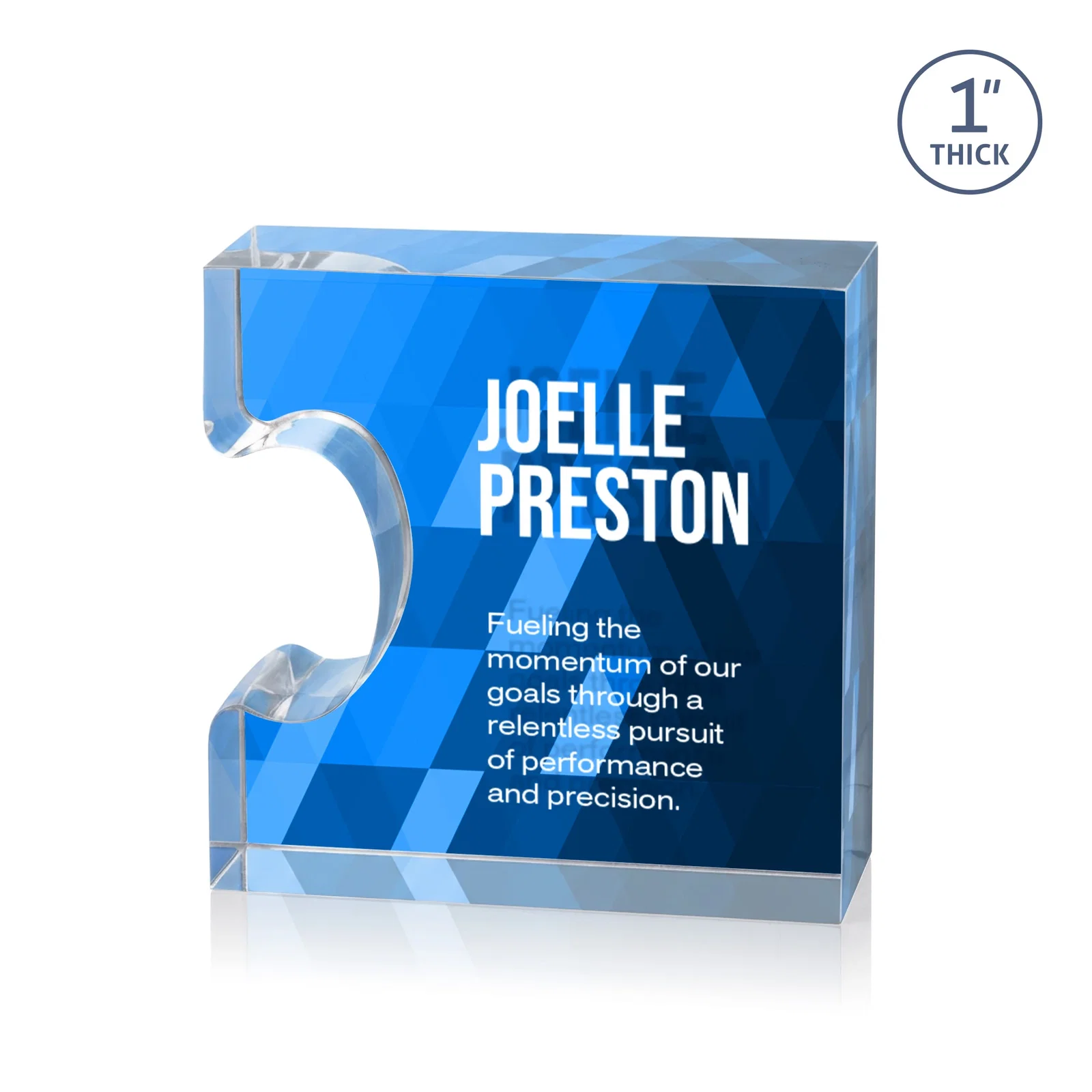 Custom Acrylic Interlocking Puzzle-Piece Award - Jigsaw Small, desk awards for volunteer appreciation