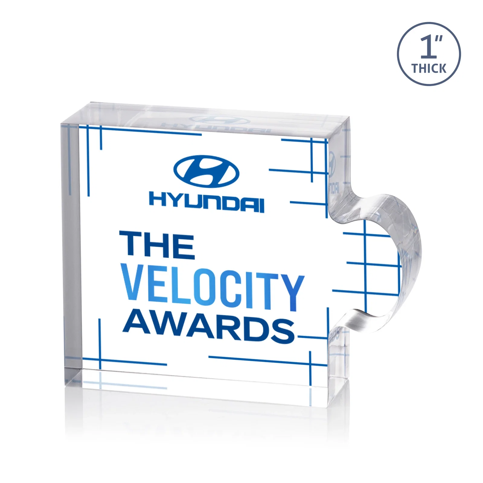 Custom Acrylic Interlocking Puzzle-Piece Award - Jigsaw Small, desk awards for corporate award ceremonies