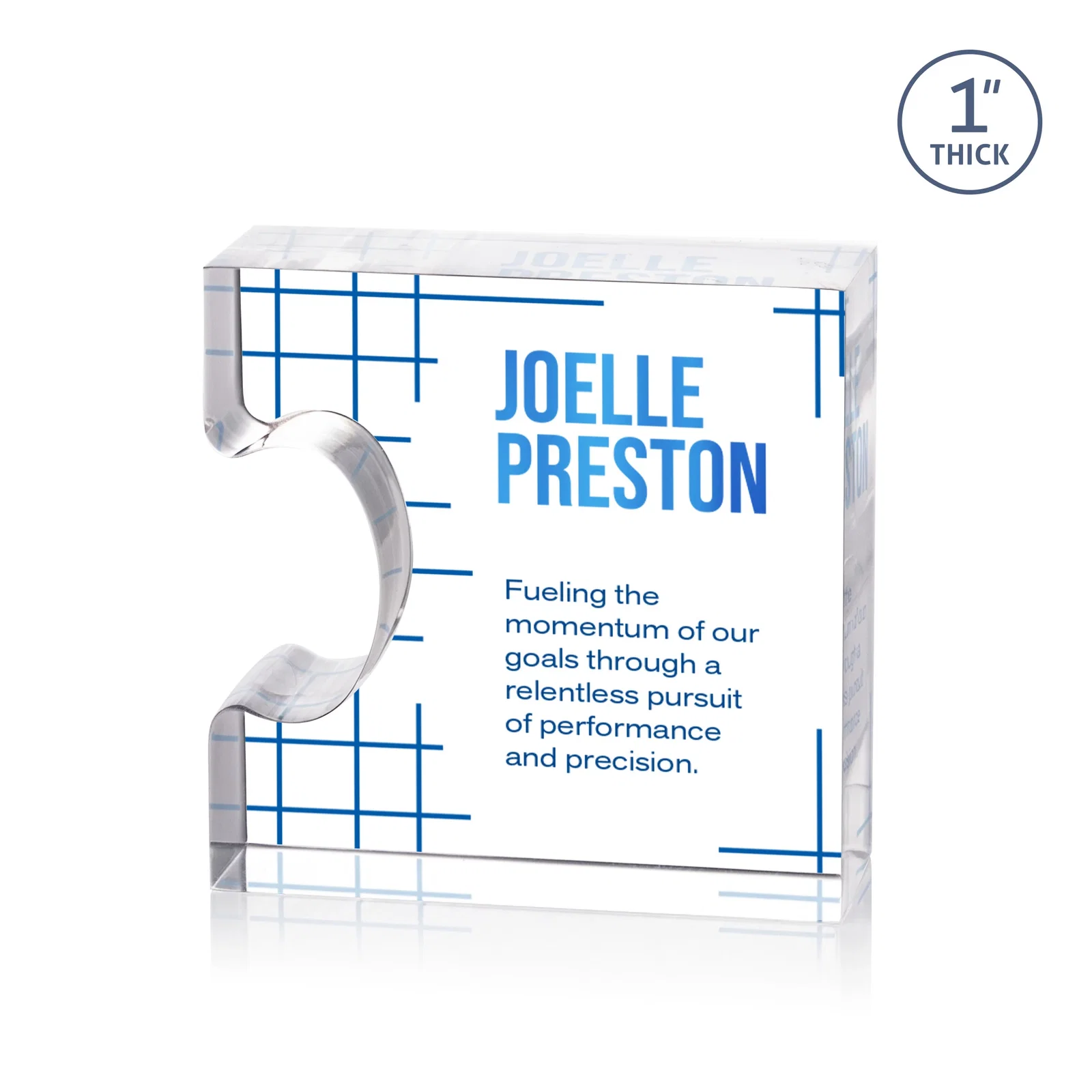 Custom Acrylic Interlocking Puzzle-Piece Award - Jigsaw Small, desk awards for sales achievement awards