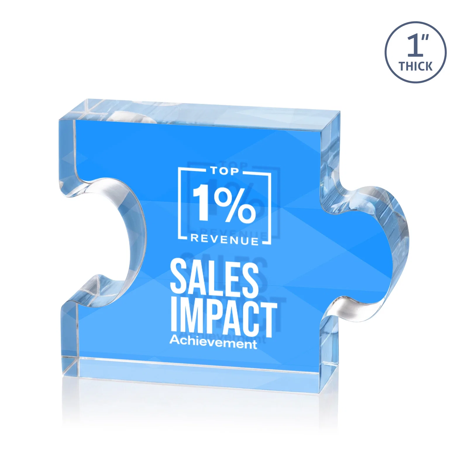 Custom Acrylic Interlocking Puzzle-Piece Award - Jigsaw Small, desk awards for safety achievement programs