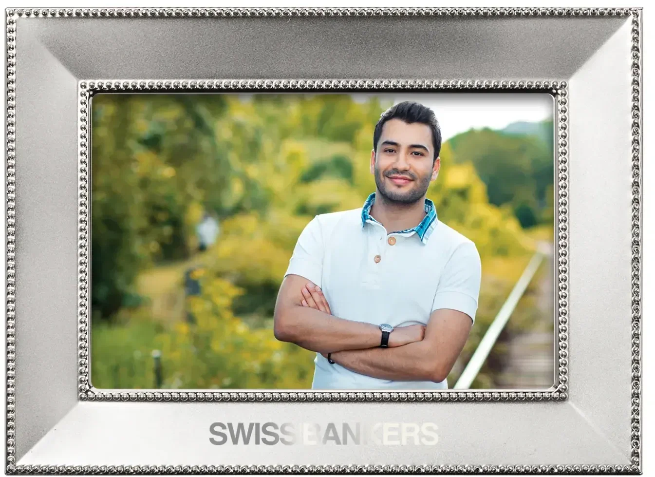 Elegant Custom Silver Photo Frame - Jimena — view 2