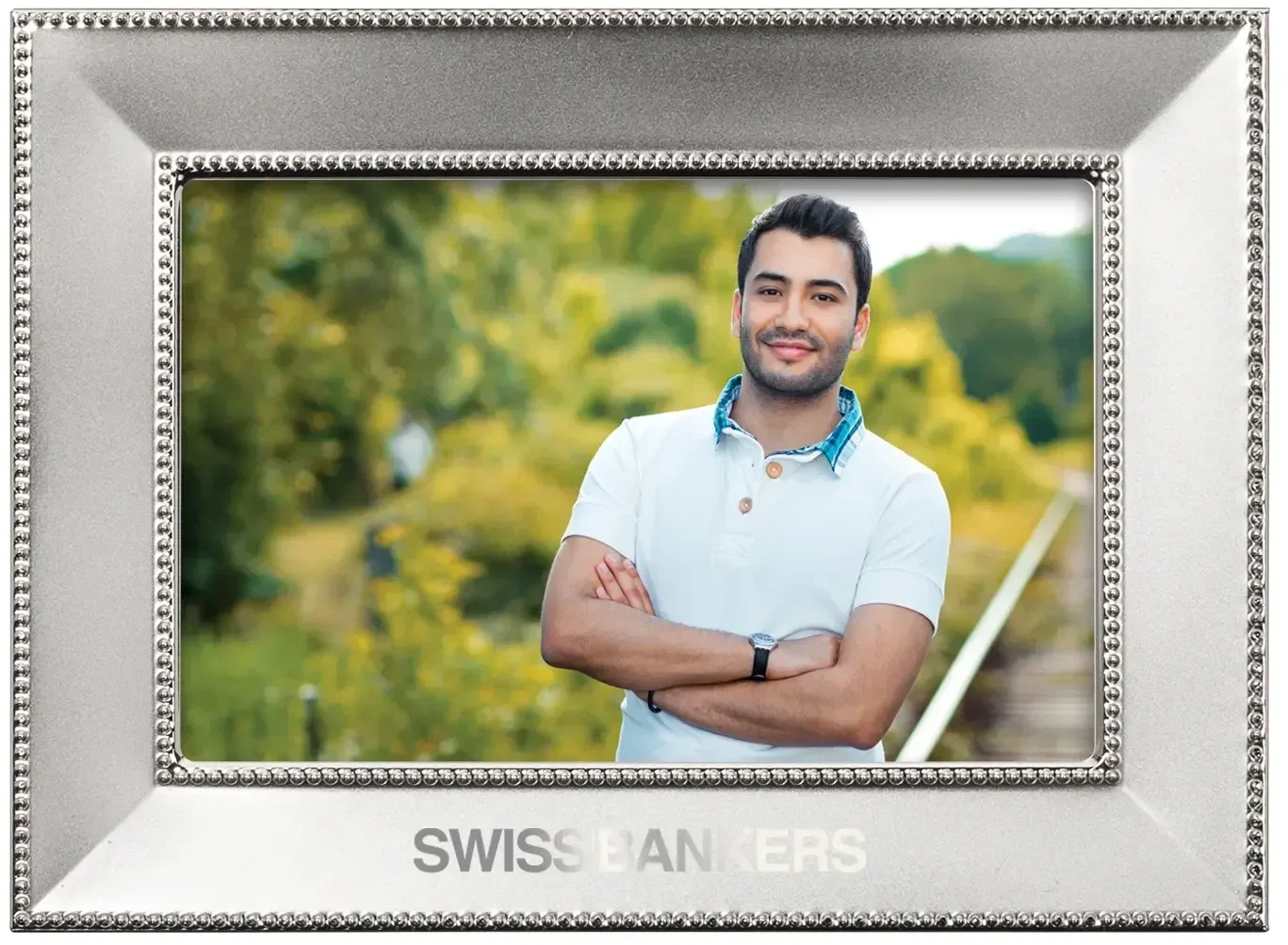 Elegant Custom Silver Photo Frame - Jimena — view 3