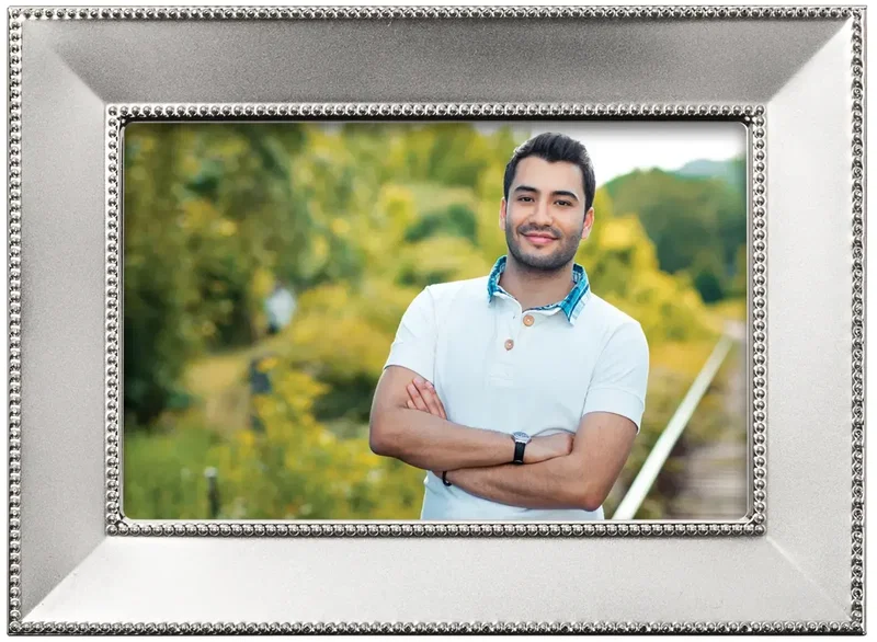 Elegant Custom Silver Photo Frame - Jimena — view 6